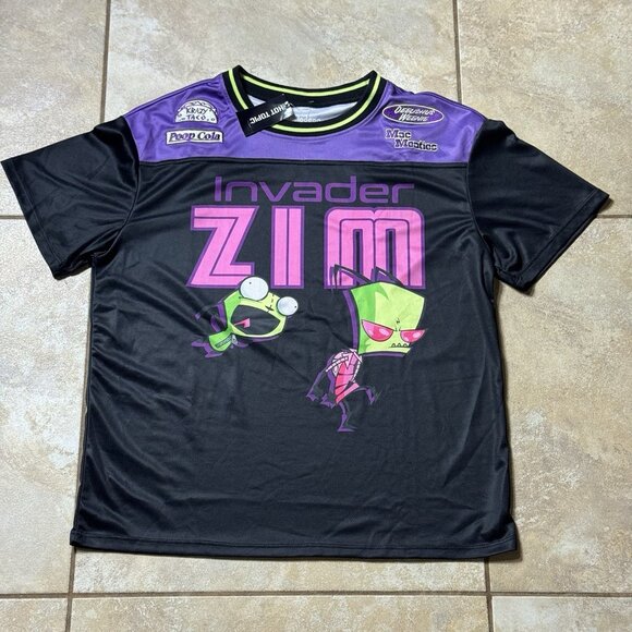 Invader Zim GIR & Zim Girls Soccer Jersey LARGE New - Picture 1 of 10